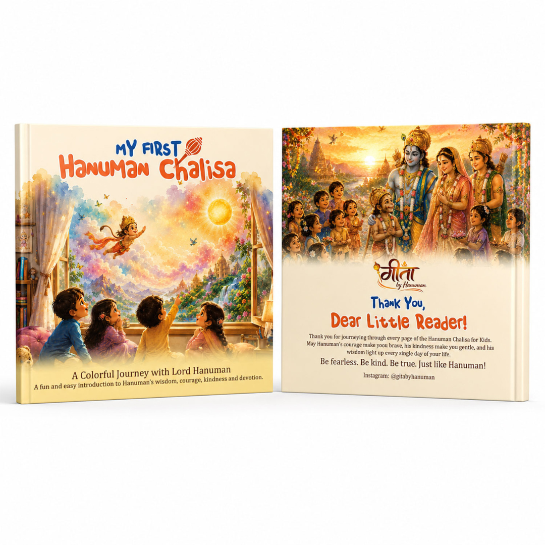 Kids Hanuman Chalisa Book for Ages 4–12 | Premium Devotional Book