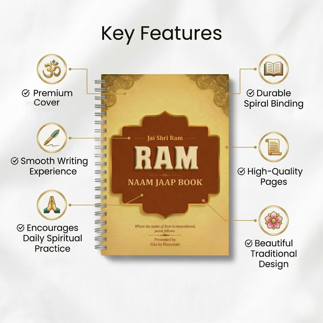 Ram Naam Lekhan Book | Premium Jaap Journal for Daily Devotion