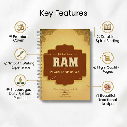Ram Naam Lekhan Book | Premium Jaap Journal for Daily Devotion
