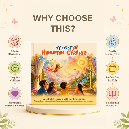 Kids Hanuman Chalisa Book for Ages 4–12 | Premium Devotional Book