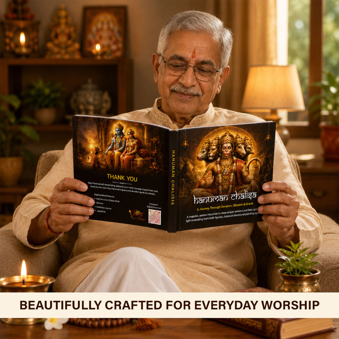 Ultimate Spiritual Growth Combo | Hanuman Chalisa, Kids Hanuman Chalisa, Ram Naam Jaap Book, Bhagavad Gita Reflection Journal & 45 Divine Stickers